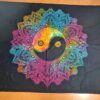 colcha indiana Yin Yang color e preto