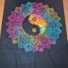 Panô indiano de algodão estampa Yin Yang color batik 2,10m