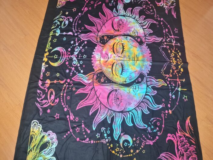 colcha indiana astrologia colorida
