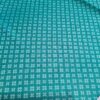 Sari indiano viscose com estampa arabescos e floral azul e turquesa