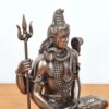 Estátua do Deus Shiva da Veronese Design em postura de lótus 15 cm