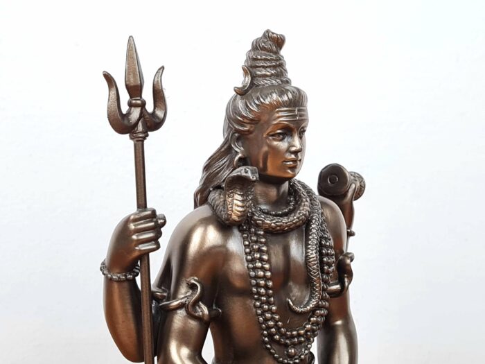 Estátua do Deus Shiva da Veronese Design em postura de lótus 15 cm