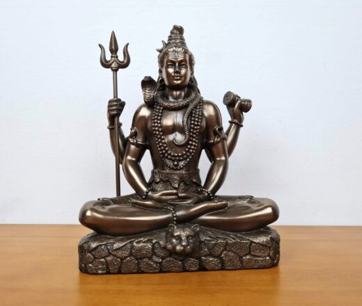 Estátua do Deus Shiva da Veronese Design em de lótus 15 cm