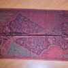Pashimina indiana estampada de viscose dupla face bordô com franja