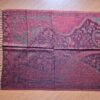 Pashimina indiana estampada de viscose dupla face bordô com franja