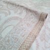 Toalha indiana bordada para altar devocional creme e dourado