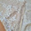 Toalha indiana bordada para altar devocional creme e dourado