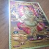 Folha laminada dourada para enquadrar e pendurar Ganesha II 30 x 21 cm