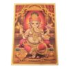 Folha laminada dourada para enquadrar e pendurar Ganesha II 30 x 21 cm