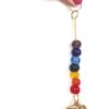 Sino dos ventos de metal com símbolo de Ganesha e 7 chakras