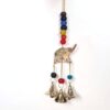Sino dos ventos de metal com símbolo de elefante e 7 chakras