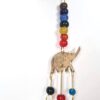 Sino dos ventos de metal com símbolo de elefante e 7 chakras