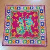 capa de almofada indiana rosa com dançarinos hindus