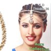 Matha Patti Nupcial correntes jóias de cabeça com tika dourado e strass