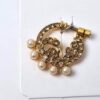 Piercing Maharathi dourado com pedras claras e pérolas II