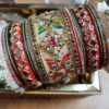 Chooda conjunto de pulseiras luxuosas para noivas em casamentos hindus