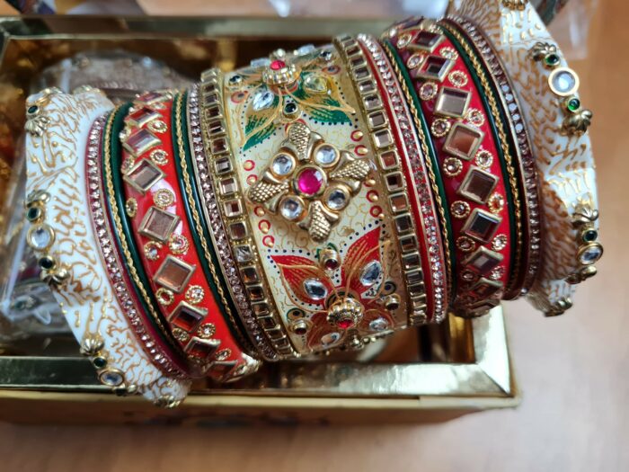 Chooda conjunto de pulseiras luxuosas para noivas em casamentos hindus