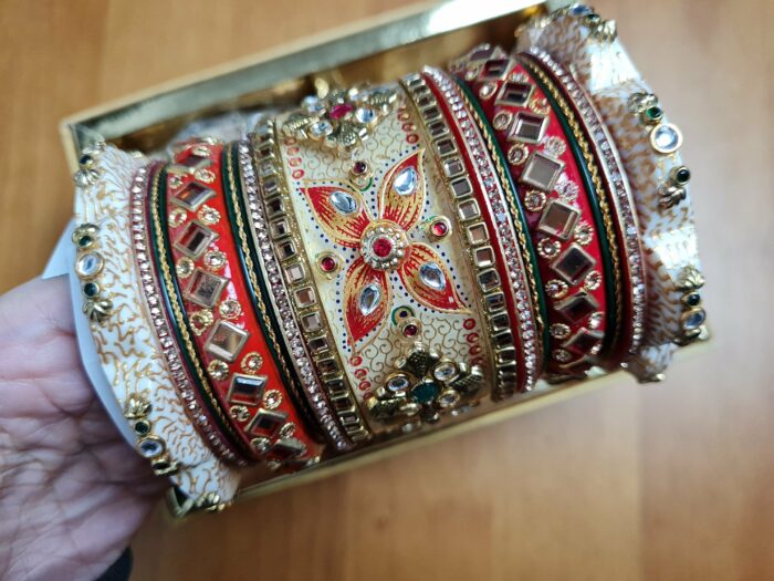 Chooda conjunto de pulseiras luxuosas para noivas em casamentos hindus