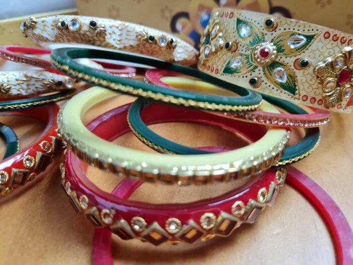 Chooda conjunto de pulseiras luxuosas para noivas em casamentos hindus