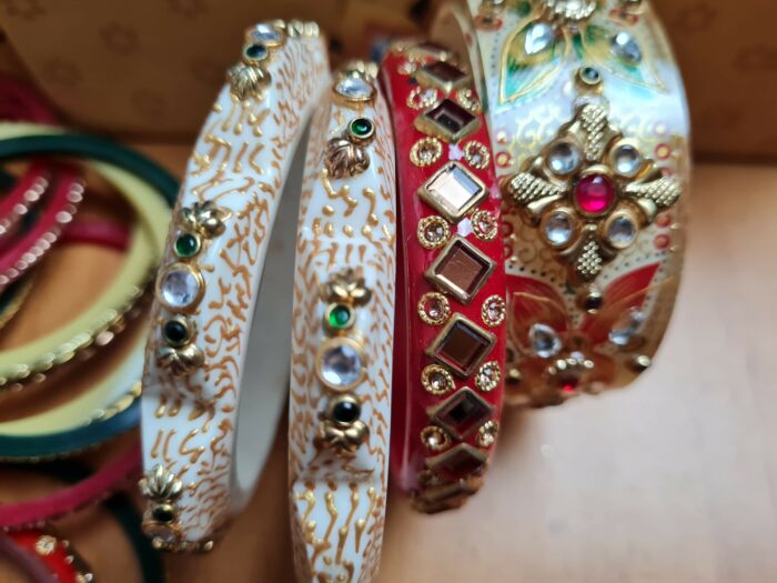 Chooda conjunto de pulseiras luxuosas para noivas em casamentos hindus