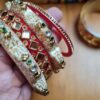 Chooda conjunto de pulseiras luxuosas para noivas em casamentos hindus