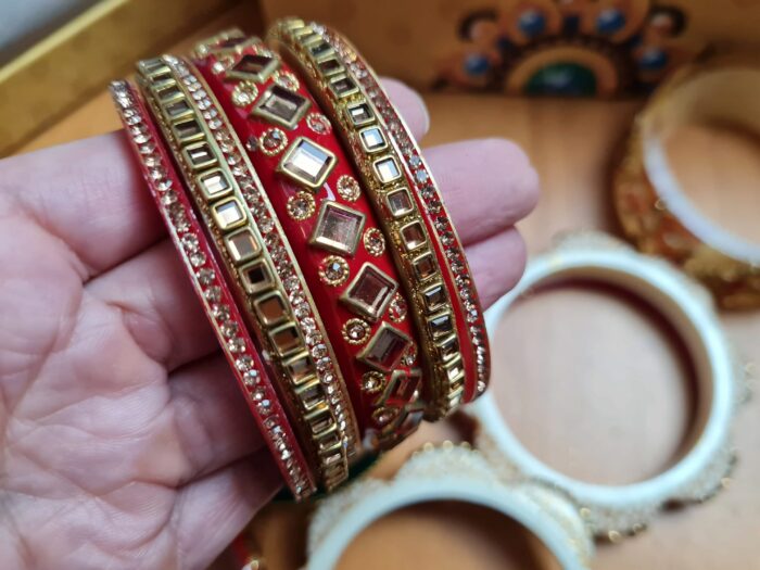 Chooda conjunto de pulseiras luxuosas para noivas em casamentos hindus
