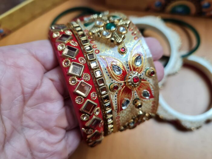 Chooda conjunto de pulseiras luxuosas para noivas em casamentos hindus