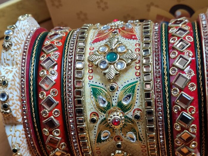 Chooda conjunto de pulseiras luxuosas para noivas em casamentos hindus