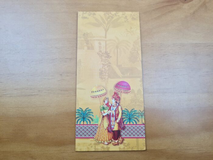 20230331_210842 enveope indiano de luxo estampa de casal hindu amarelo e colorido