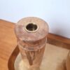 Conjunto decorativo indiano bandeja vaso e castiçais