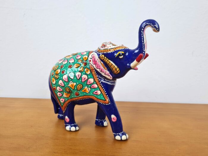 20230407_134848 elefante decorativo cloisonne metal esmaltado pintado a mão 520g 12cm de altura