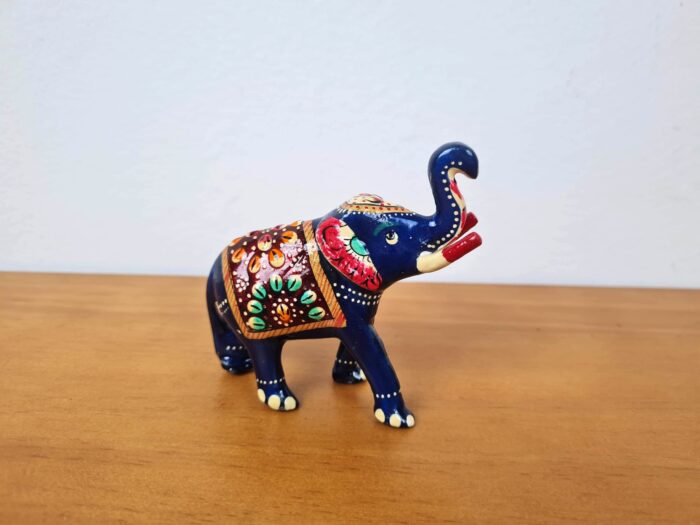 elefante decorativo indiano de metal com esmaltação (cloisonné) P (7cm de altura)