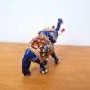 20230407_135139 Elefante de metal esmaltado azul e color com técnica cloisonné 7cm