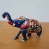 20230407_135147 Elefante de metal esmaltado azul e color com técnica cloisonné 7cm
