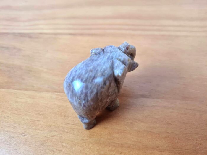 Elefante indiano de pedra lapidada 6cm