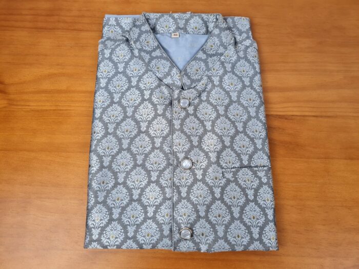 Conjunto noivo indiano 3 peças (e lindo colete Jacquard estampa clássica)