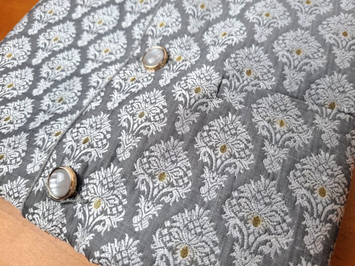 Conjunto noivo indiano 3 peças (e lindo colete Jacquard estampa clássica)