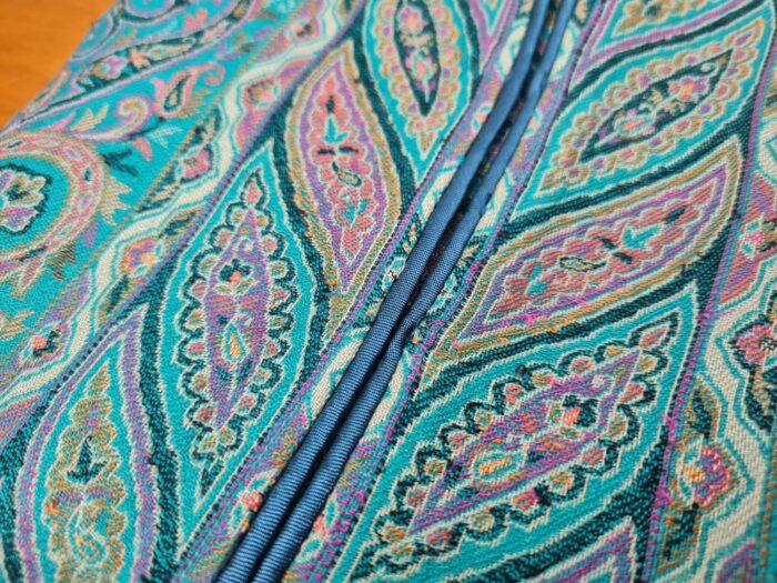 20230407_175243 Jodhpuri Suit Majestic Paisley paletó indiano estampado verde e color