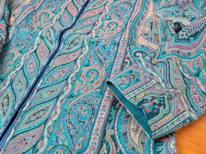 20230407_175439 Jodhpuri Suit Majestic Paisley paletó indiano estampado verde e color