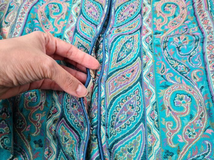 20230407_175520_001 Jodhpuri Suit Majestic Paisley paletó indiano estampado verde e color
