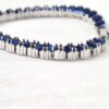 Pulseira Riviera Safira Royal Blue 16ct – Prata 925 Banhado