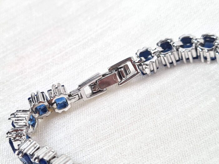 Pulseira Riviera Safira Royal Blue 16ct – Prata 925 Banhado
