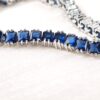 Pulseira Riviera Safira Royal Blue 16ct – Prata 925 Banhado