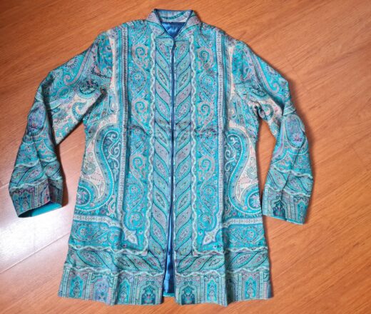 Jodhpuri Suit Majestic Paisley paletó indiano estampado verde e color