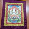 Painel de obra de arte Thangka Avalokiteshvara O Buda da Compaixão com seda