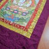 Painel de obra de arte Thangka Avalokiteshvara O Buda da Compaixão com seda