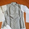 Conjunto noivo indiano 3 peças (e lindo colete Jacquard estampa clássica)