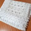 20230418_194029 Sari indiano de seda luxuoso branco com prateado bordado e pedrinhas