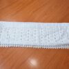 20230418_194214 Sari indiano de seda luxuoso branco com prateado bordado e pedrinhas
