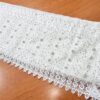 20230418_194218 Sari indiano de seda luxuoso branco com prateado bordado e pedrinhas